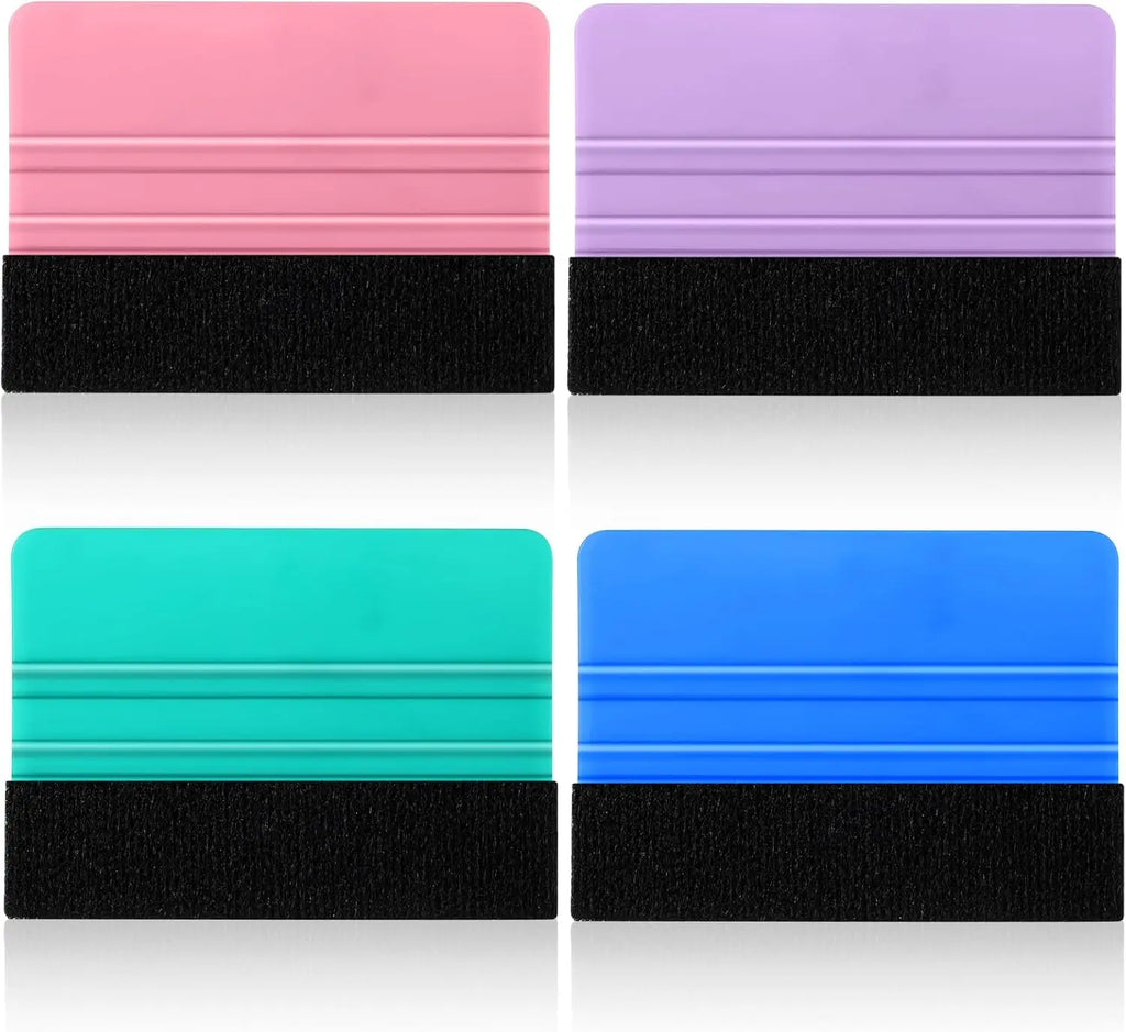 Felt Vinyl Squeegee Tool Plastic Vinyl Spatula Car Film Covering Tools for Car Wrap Decal DIY Crafting Window Tint Vinyl Scraper