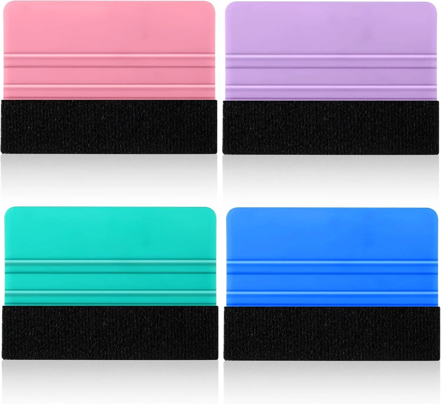 Felt Vinyl Squeegee Tool Plastic Vinyl Spatula Car Film Covering Tools for Car Wrap Decal DIY Crafting Window Tint Vinyl Scraper