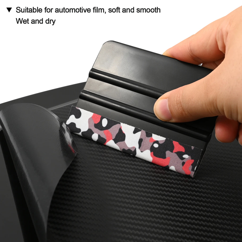 FOSHIO 10/50/100pcs Vinyl Squeegee Felt Fabric Cloth 3-Layer Carbon Fiber Film Window Tint Scraper Edge Protector Wrap Car Tools