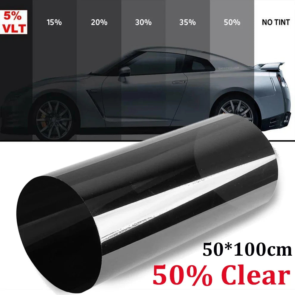 Gradient Colorful Car Windscreen Solar Film Anti-UV Privacy Heat Insulation Window Sun Shade Tinted Stickers Vehicle PET Wrap