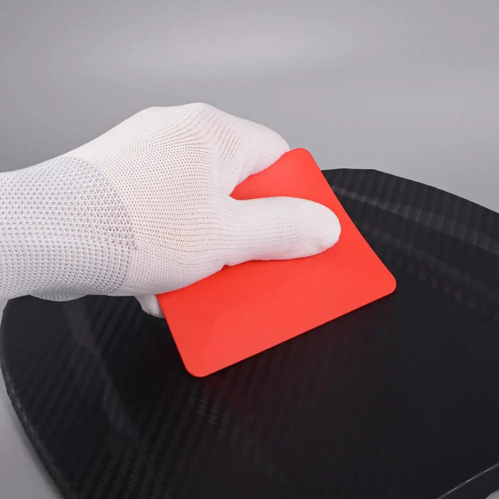 FOSHIO 5pcs Carbon Fiber Foil Vinyl Soft Plastic Squeegee Car Wrap Film Window Tint Scraper Auto Stickers Decal Styling Tools