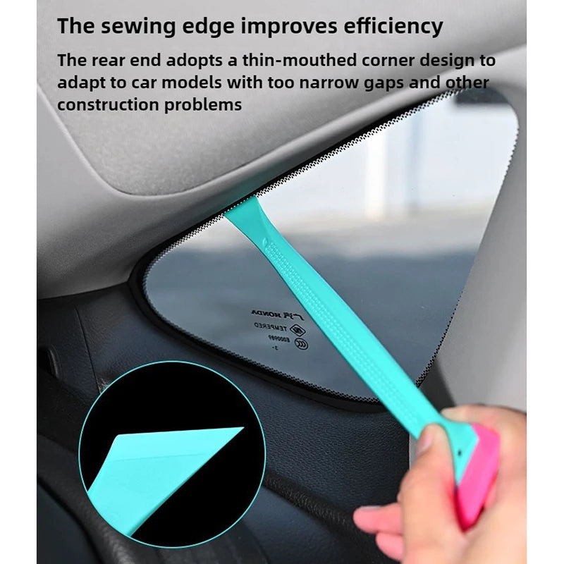 TOFAR 2 IN 1 Small Rubber Blade PPF Squeegee Scraper Window Tint Wrap Stick Tool Windshield Water Remover Car Wash Accessories