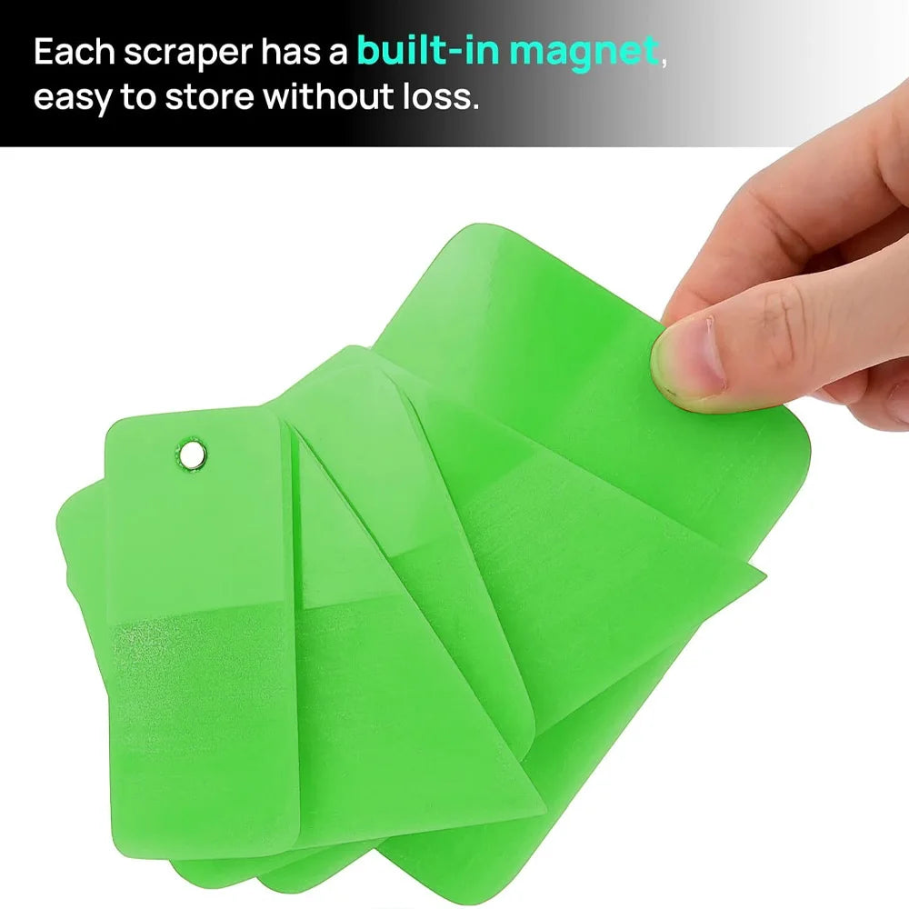 KUNAISI PPF Squeegee Tools Kit 5pcs/Box Magnetic Anti-Scratch Vinyl Wrap Car Film Tinting Scraper Glass Cleaning Soft Water Wipe