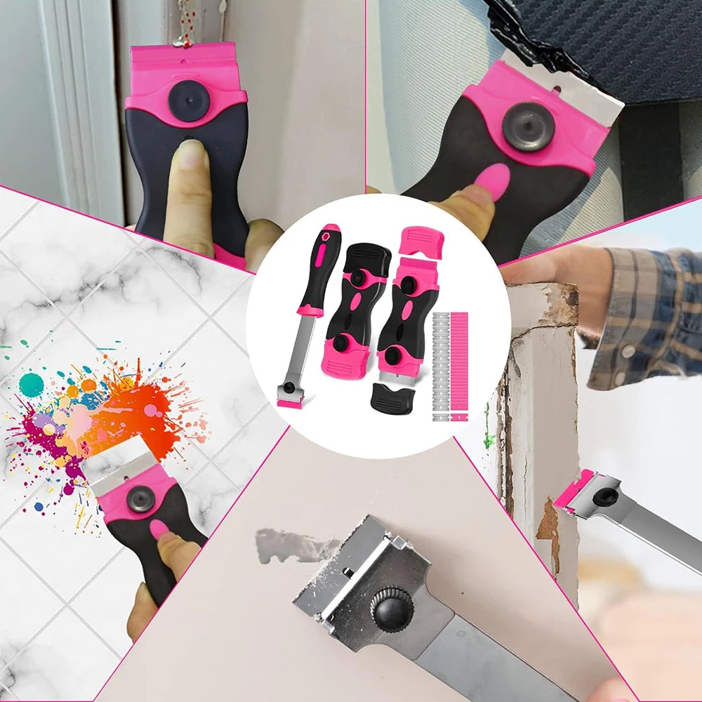 41PCS/Set Double Edge Razor Blade Scraper with Blades for Car Sticker Decals Labels Remover Tool Window Tint Clean Vinyl Spatula