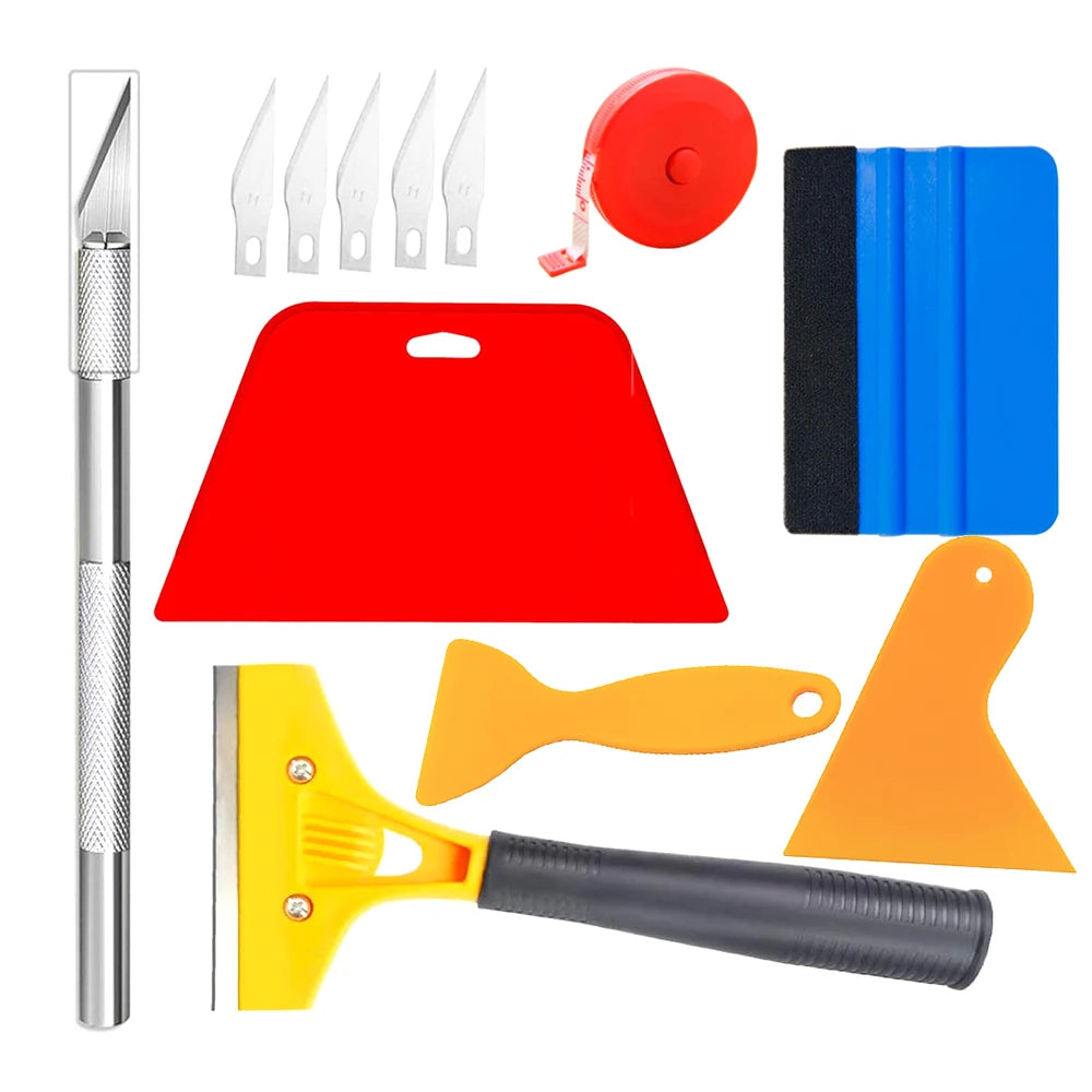 TOFAR Car Wrap Film Tools Kit Vinyl Spatula Window Tint Film Squeegee Scraper Stickers Cutter Wall Vehicle Styling Accessories