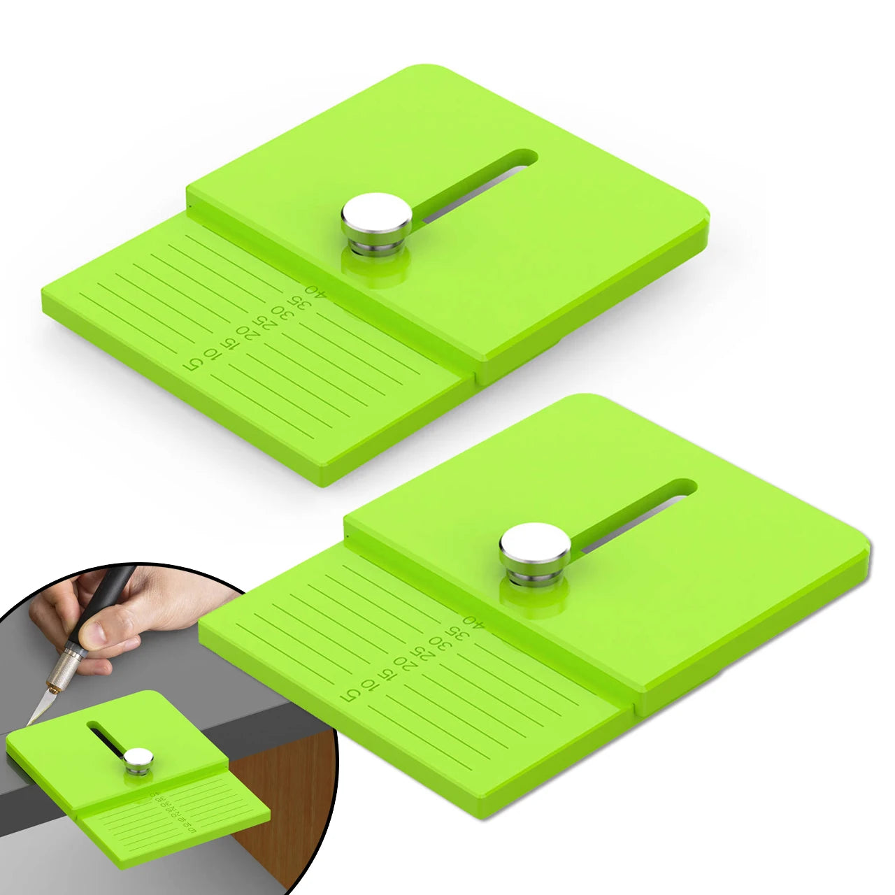 FOSHIO 2pcs/Pack Window Tint Edge Cutting Small Guide Plate 5-40mm Distance Precise Trimming Tool For Carbon Fiber Car Film Wrap