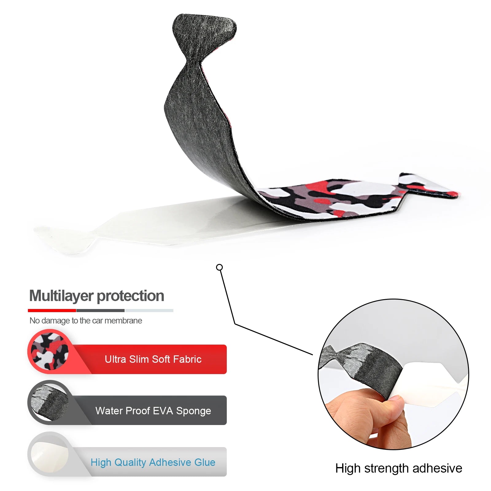 FOSHIO 10/50/100pcs Vinyl Squeegee Felt Fabric Cloth 3-Layer Carbon Fiber Film Window Tint Scraper Edge Protector Wrap Car Tools