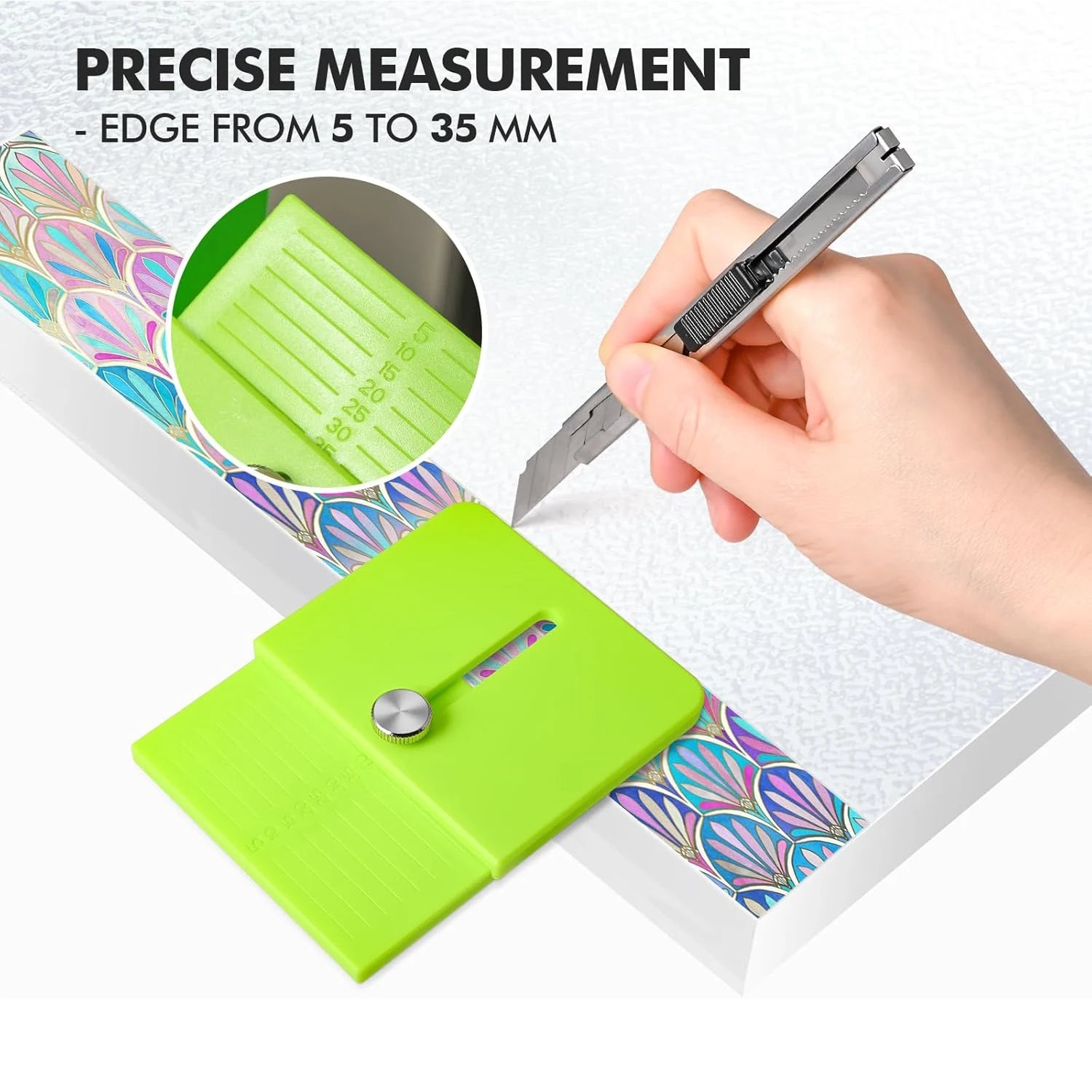 FOSHIO 2pcs/Pack Window Tint Edge Cutting Small Guide Plate 5-40mm Distance Precise Trimming Tool For Carbon Fiber Car Film Wrap